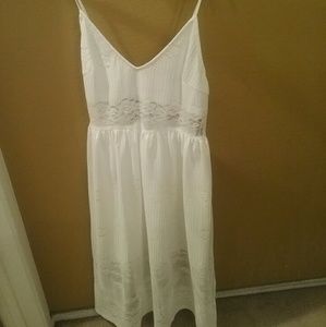 Midi White Lace Dress